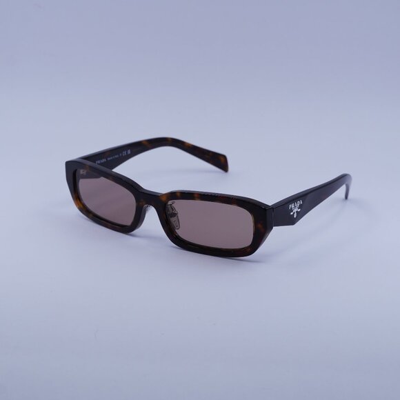 Prada PRB06SF 17N60B Sunglasses Root Havana Rectangle Frame, Light Brown Lenses - Picture 1 of 11